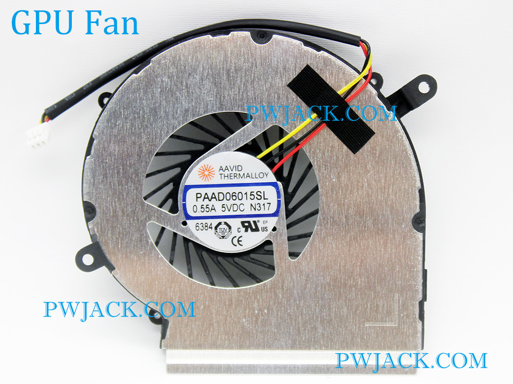 (image for) CPU GPU Fan for MSI GE62 GL62 GP62 PE60 WE62 6QC 6QD 6QE 6QF 7QF 7RI 7RIX 7RJ 7RJX MS-16J4 MS-16J5